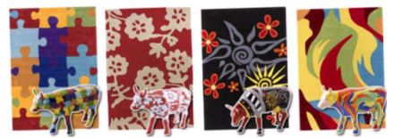tappeti moderni ispirati alle mucche Cow Parade